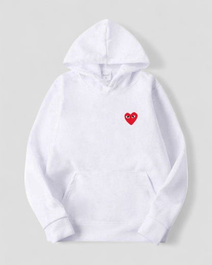 Elarova | Bestickter Herz Hoodie für Damen, lässiger Streetwear-Pullover