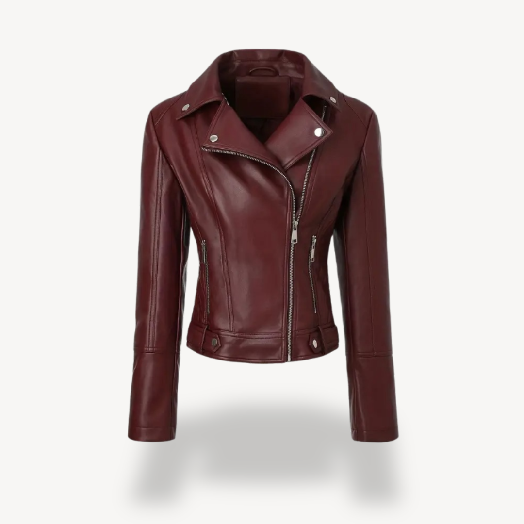 Elarova | Bikerjacke aus Kunstleder für Damen