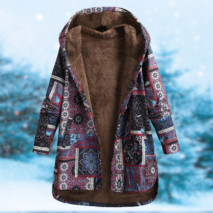 Elarova | Bohemian bedruckter Kapuzenpullover für Damen