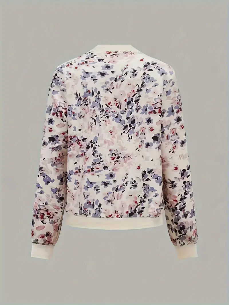 Elarova | Bomberjacke Mit Blumenmuster