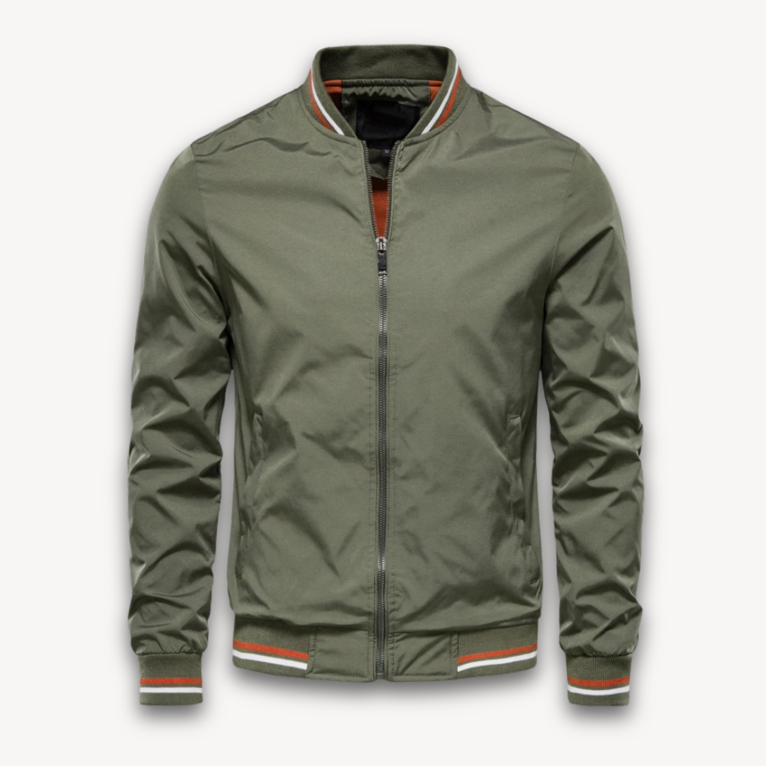 Elarova | Bomberjacke für Herren – Leichter Polyester-Reißverschlussmantel, lässiger Windbreaker