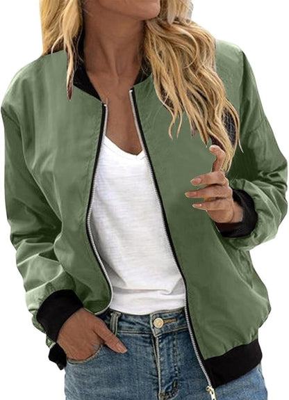 Elarova | Bomberjacke mit Blumenmuster für Damen