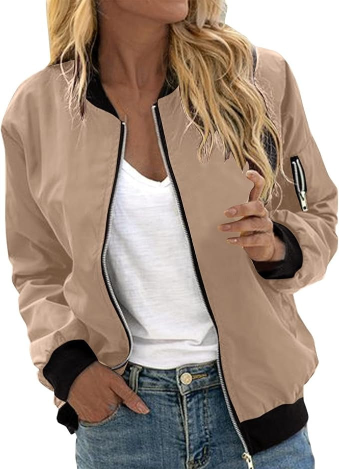 Elarova | Bomberjacke mit Blumenmuster für Damen