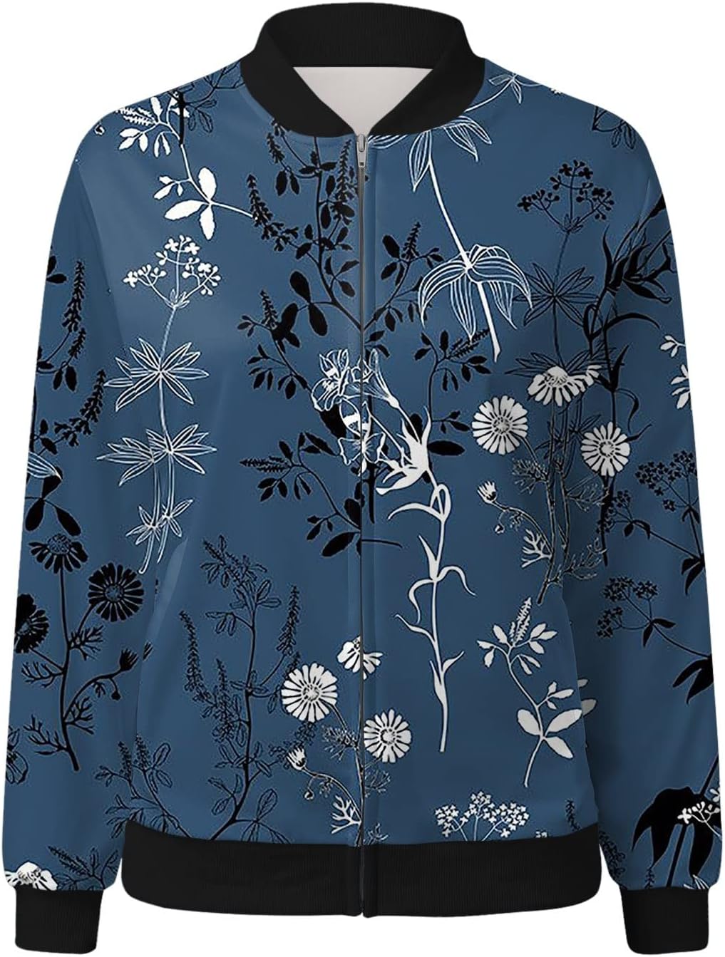 Elarova | Bomberjacke mit Blumenmuster für Damen