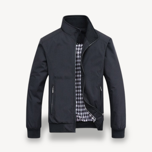 Elarova | Bomberjacke mit Reißverschluss und kariertem Futter für Herren