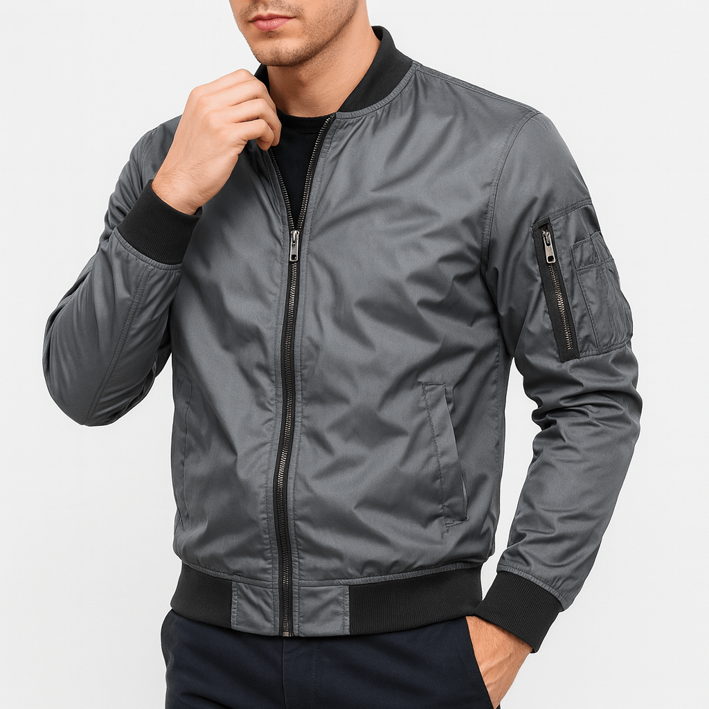 Elarova | Bomberjacke mit geripptem Kragen