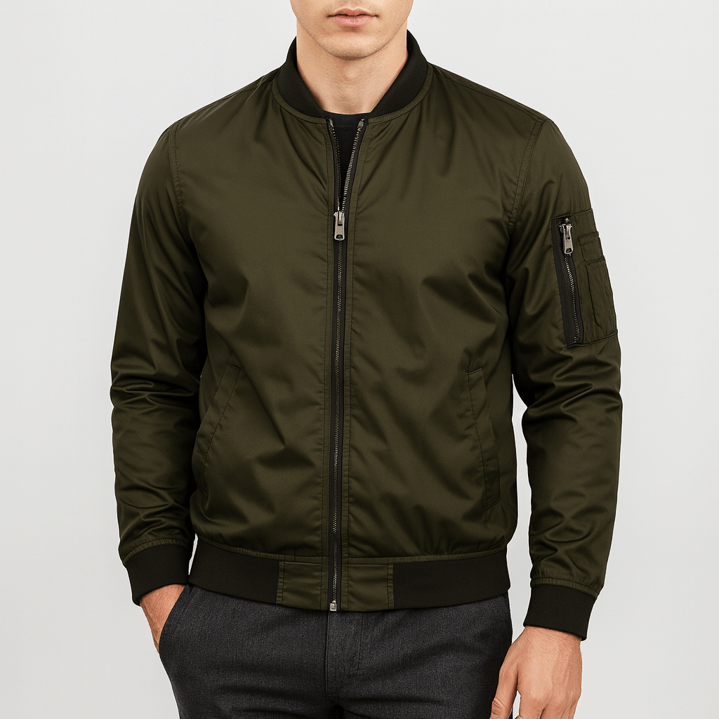 Elarova | Bomberjacke mit geripptem Kragen