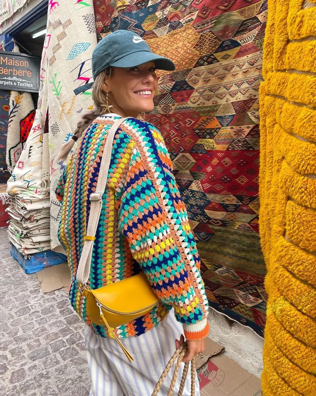 Elarova | Bunte gehäkelte Strickjacke