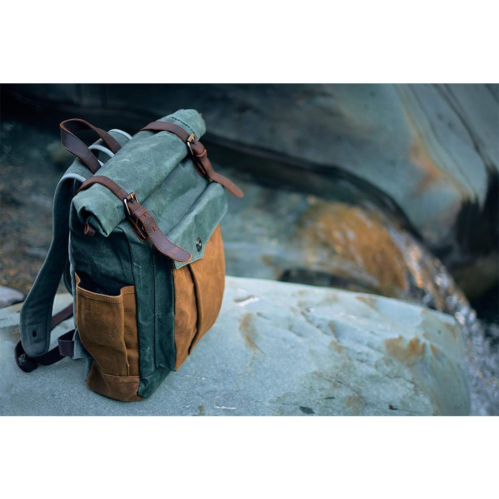 Elarova | Canvas Rolltop Rucksack LundaStyle Nachhaltig und stilvoll für Abenteurer