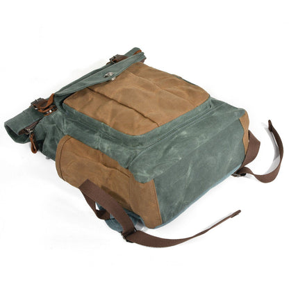 Elarova | Canvas Rolltop Rucksack LundaStyle Nachhaltig und stilvoll für Abenteurer