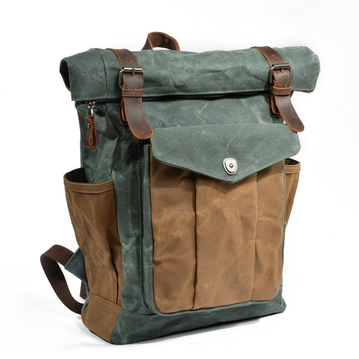 Elarova | Canvas Rolltop Rucksack LundaStyle Nachhaltig und stilvoll für Abenteurer