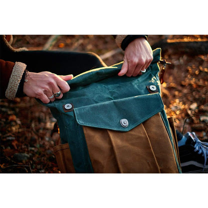 Elarova | Canvas Rolltop Rucksack LundaStyle Nachhaltig und stilvoll für Abenteurer