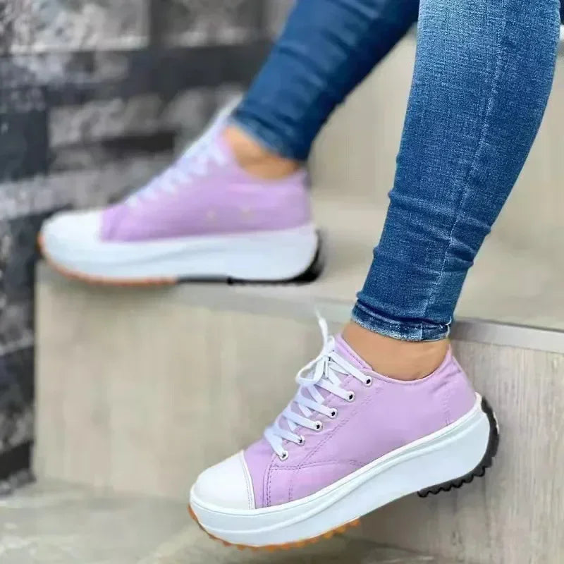 Elarova | Canvas Sneakers Lässige Schnürschuhe