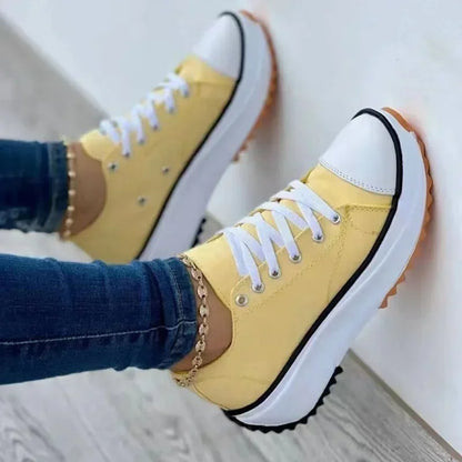 Elarova | Canvas Sneakers Lässige Schnürschuhe