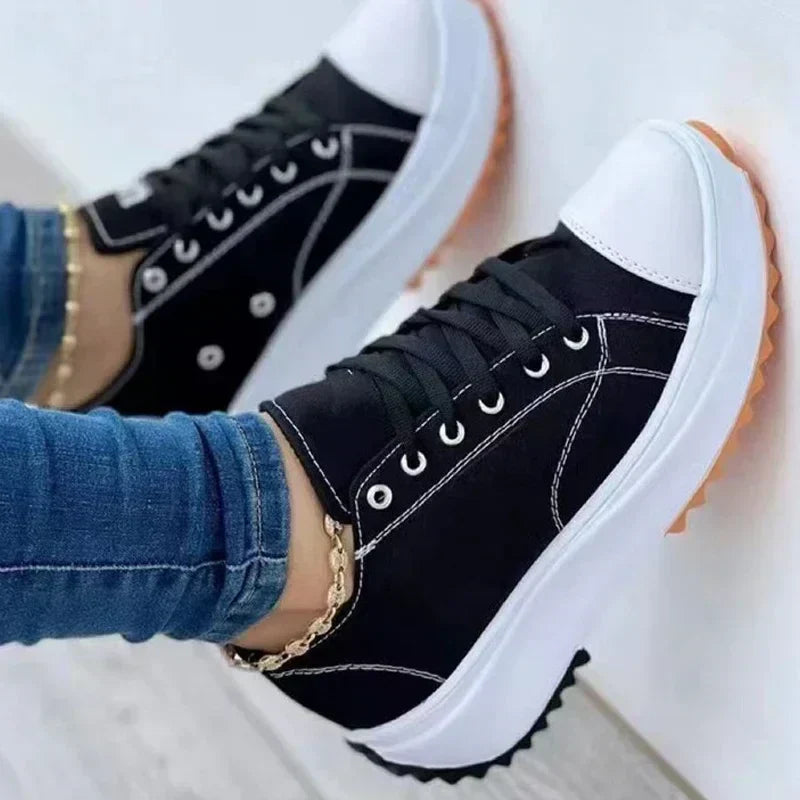 Elarova | Canvas Sneakers Lässige Schnürschuhe
