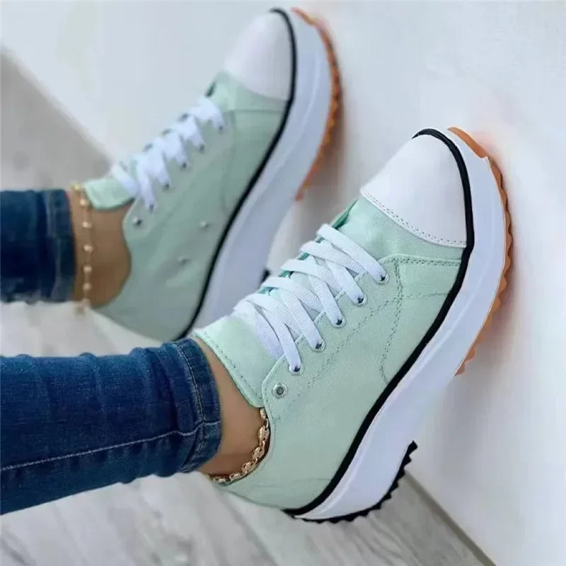 Elarova | Canvas Sneakers Lässige Schnürschuhe