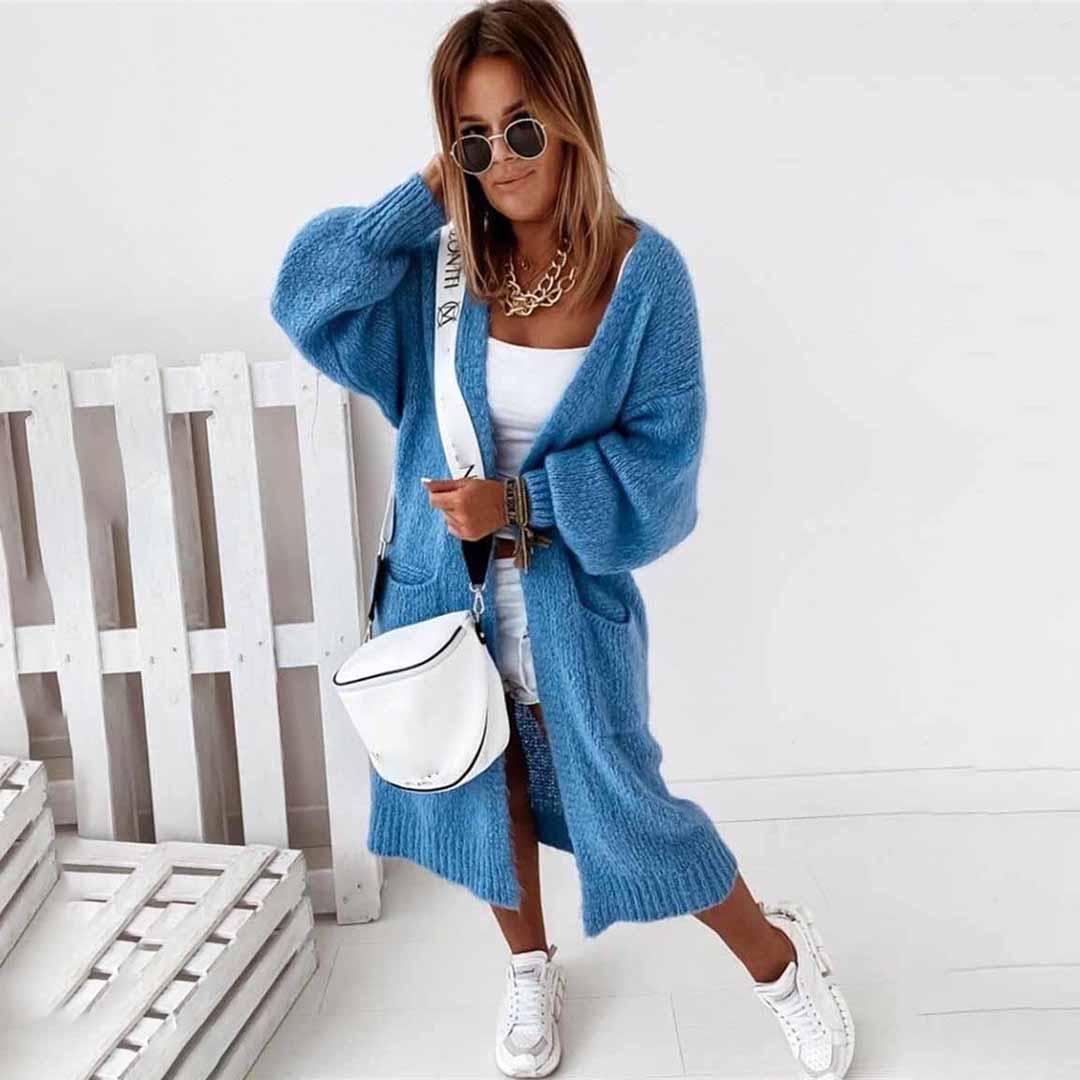 Elarova | Cardigan Comfy Lange Damen Cardigan
