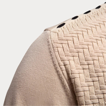 Elarova | Cardigan mit V-Ausschnitt und Knöpfen