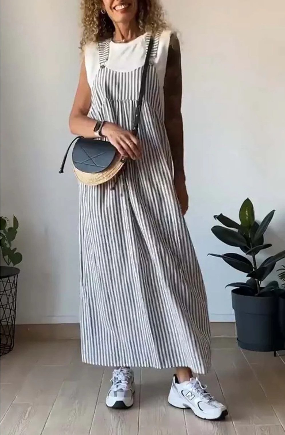 Elarova Casual gestreiftes Kleid