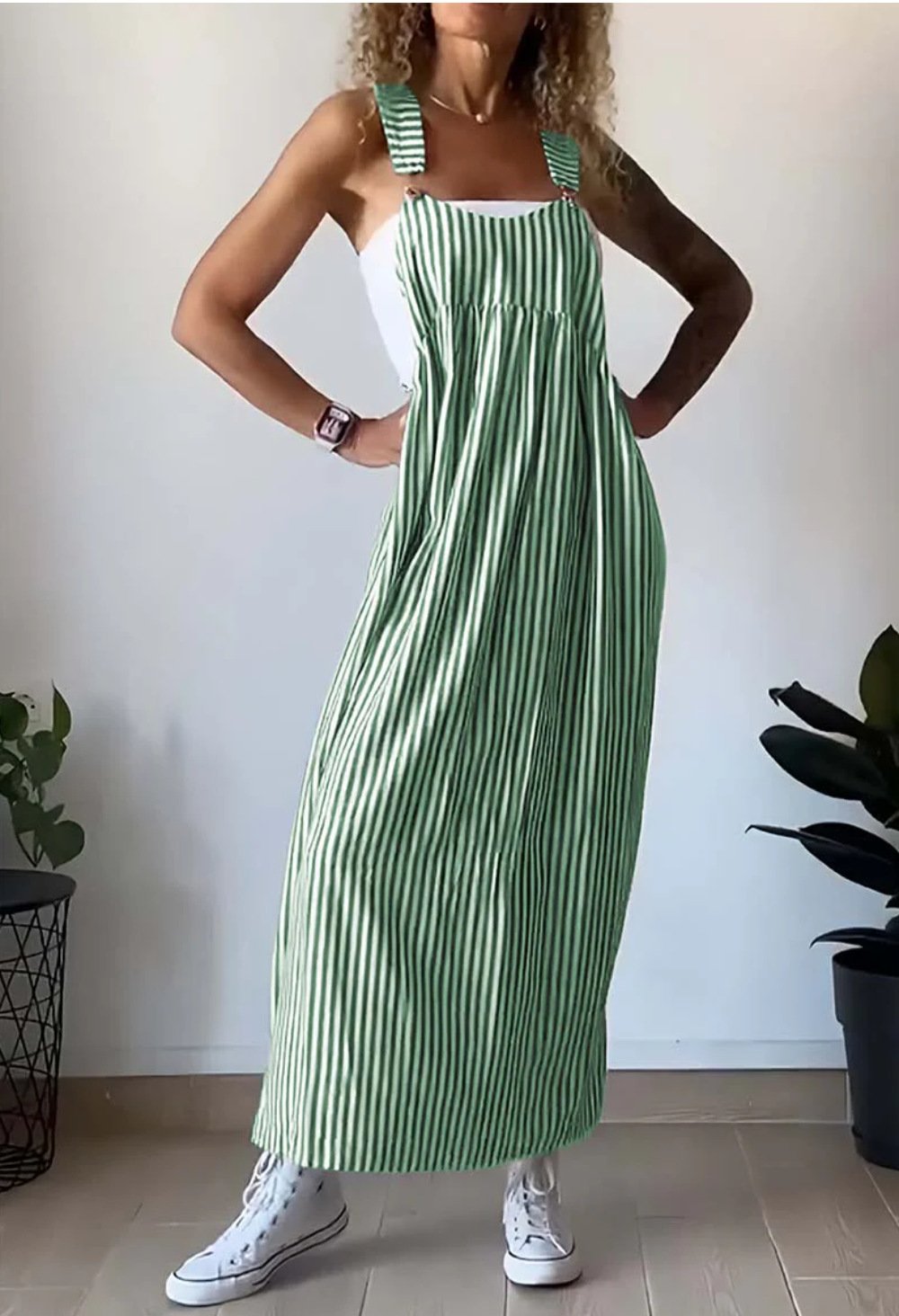 Elarova Casual gestreiftes Kleid
