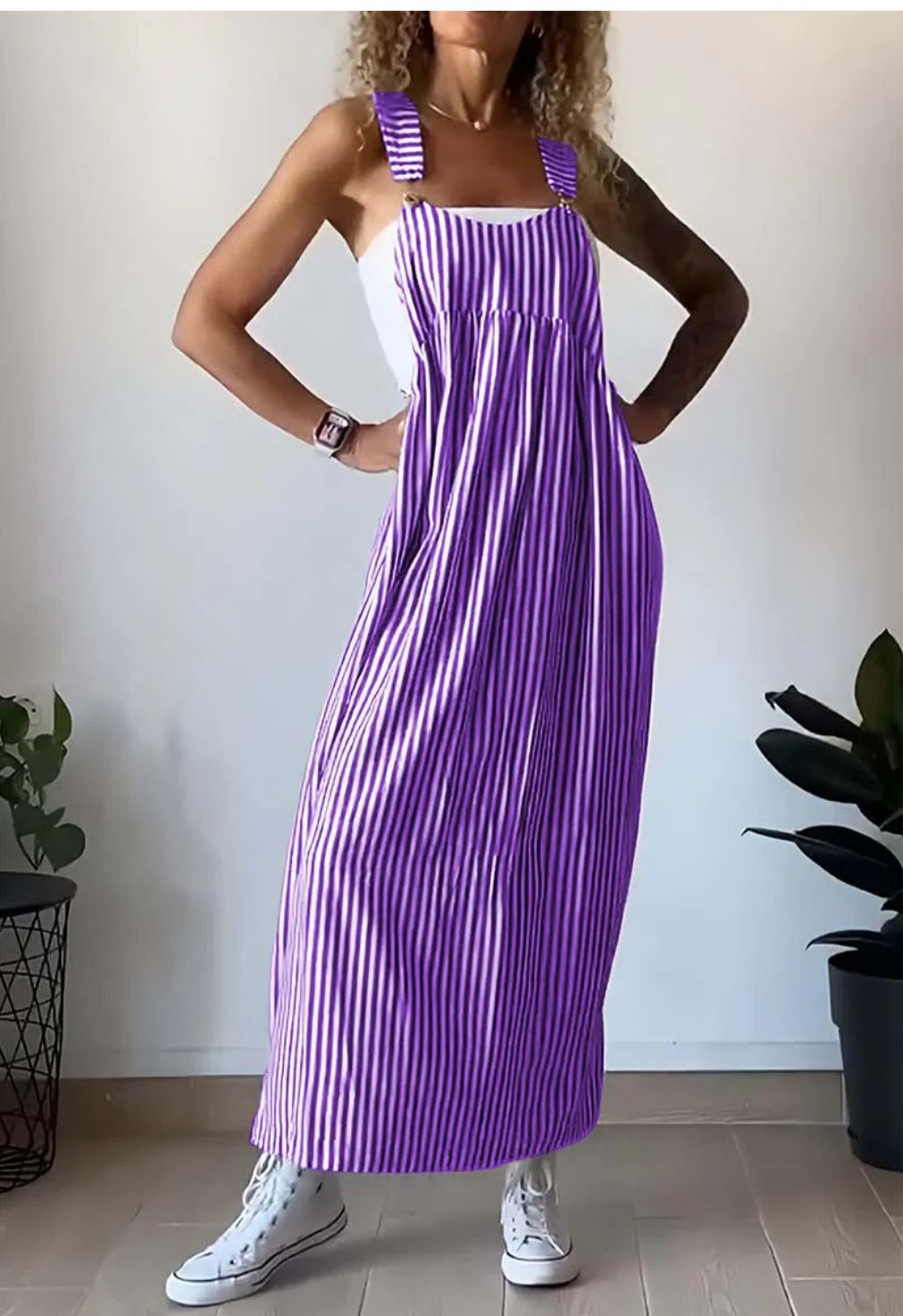 Elarova Casual gestreiftes Kleid