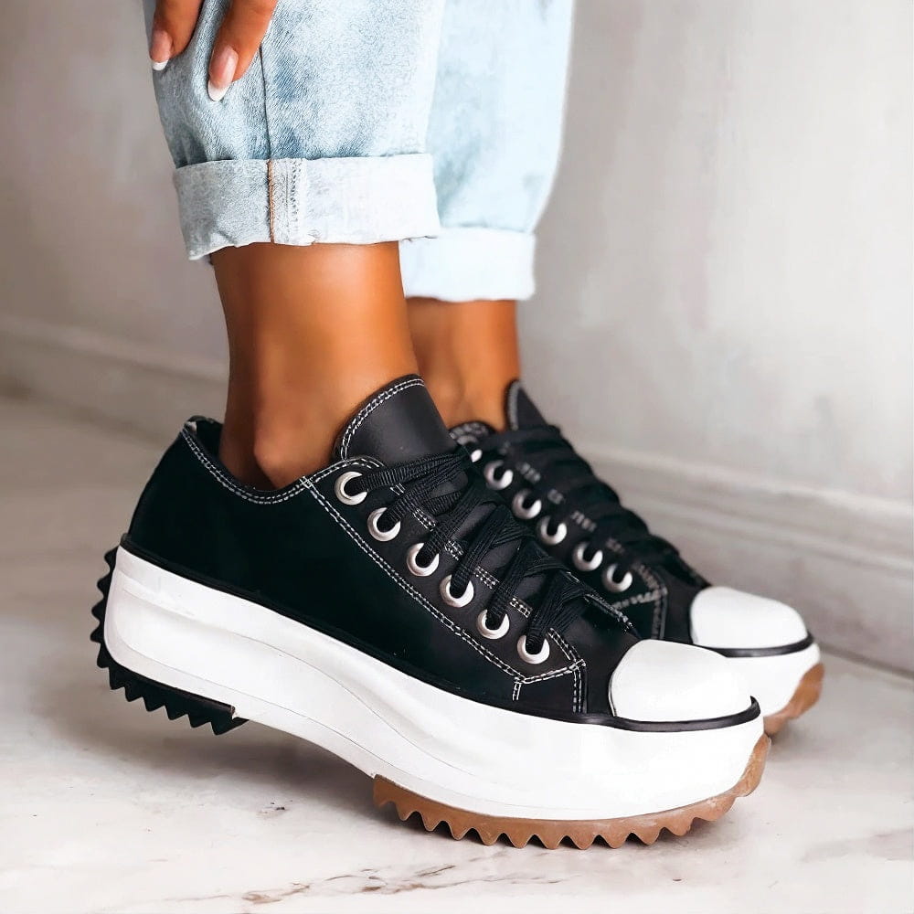 Elarova | Chiropraktische Turnschuhe mit Plattform Braun / 35
