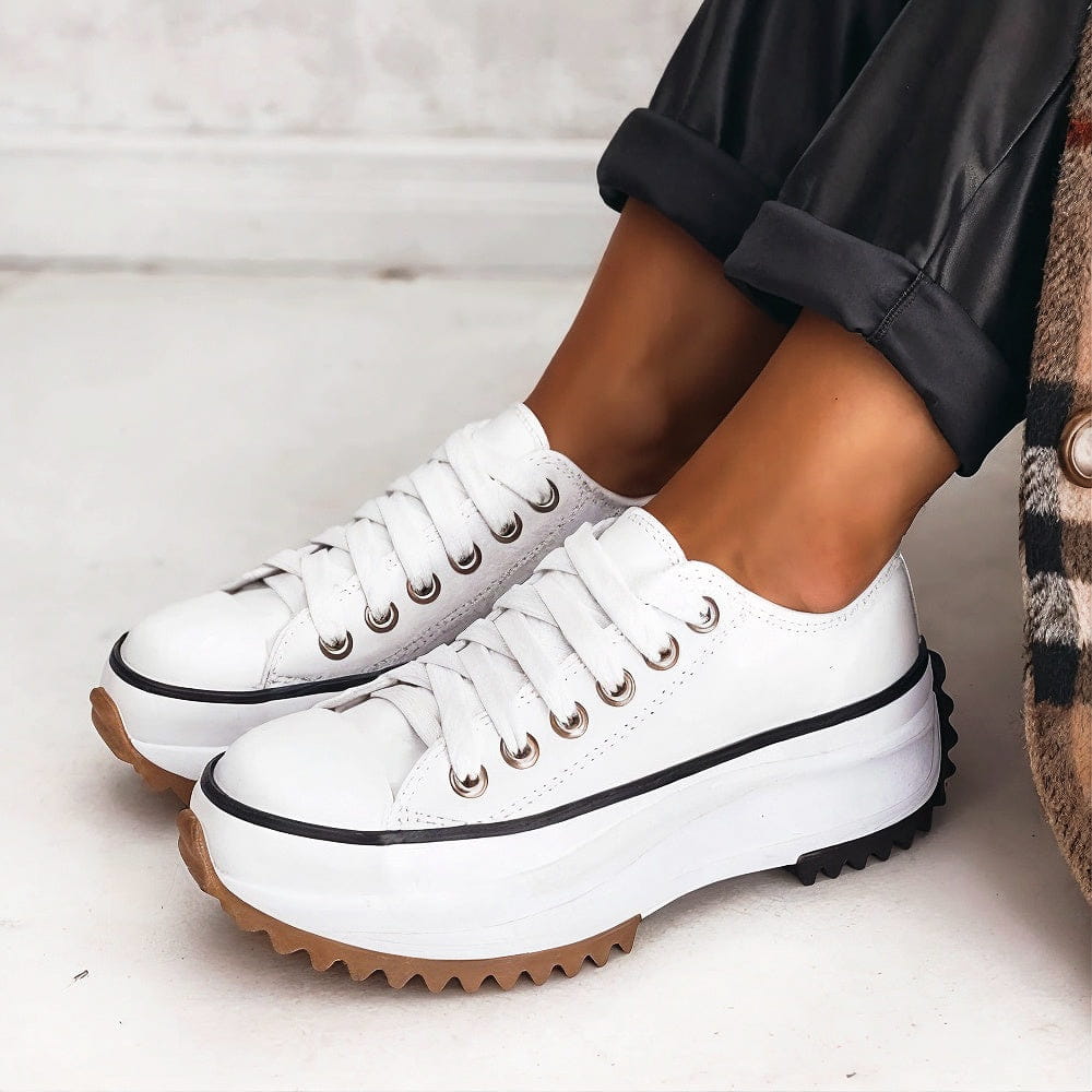 Elarova | Chiropraktische Turnschuhe mit Plattform Braun / 35