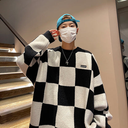 Elarova | Colorblock-Pullover mit Rundhalsausschnitt für Herren