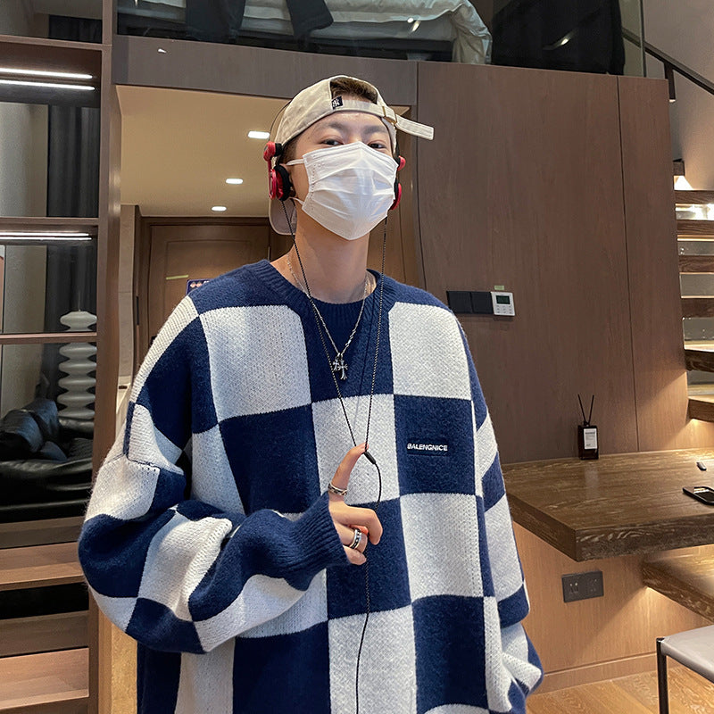 Elarova | Colorblock-Pullover mit Rundhalsausschnitt für Herren