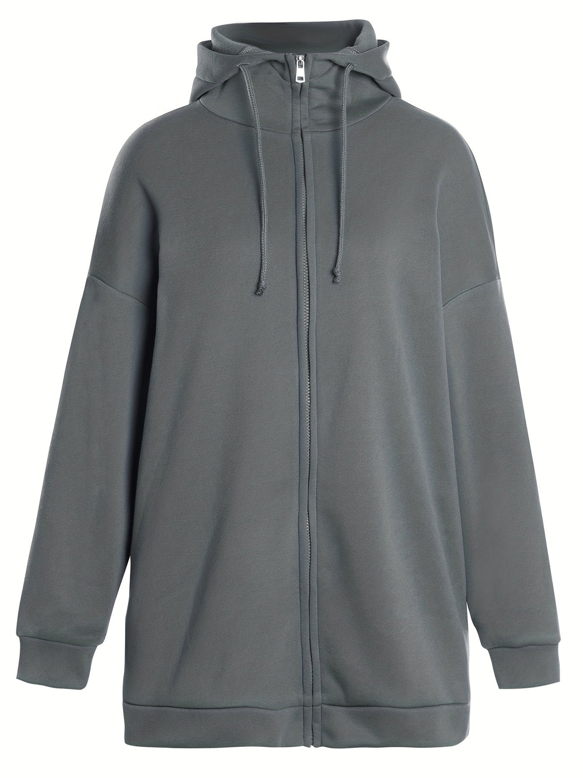 Elarova | Comfort - Extrem bequemer langer Zip-Up-Plüsch-Hoodie mit Kapuze für Damen