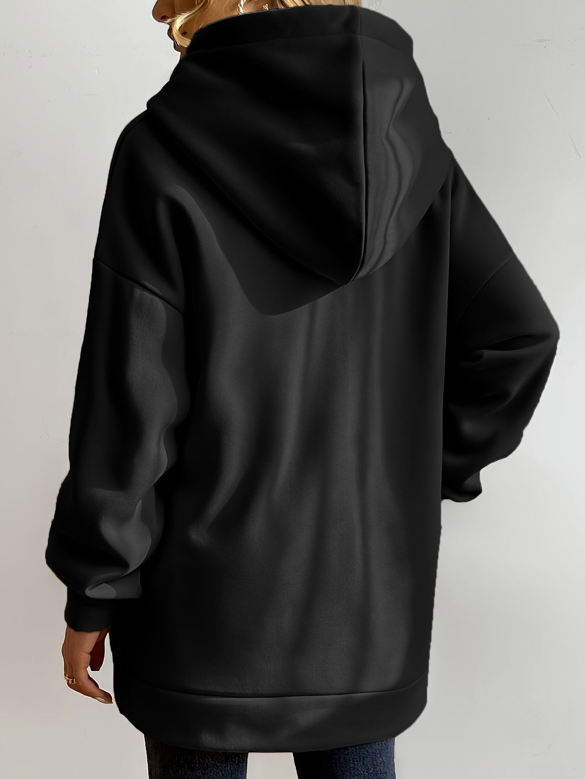 Elarova | Comfort - Extrem bequemer langer Zip-Up-Plüsch-Hoodie mit Kapuze für Damen