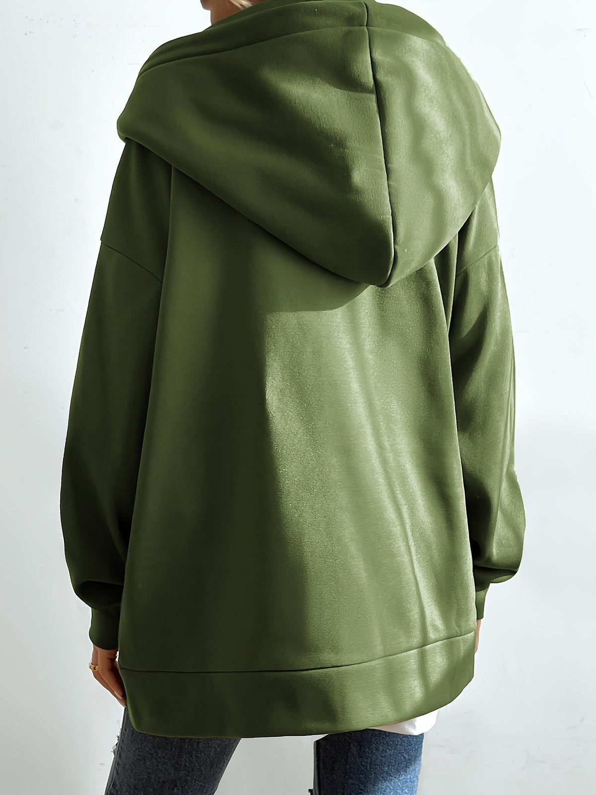 Elarova | Comfort - Extrem bequemer langer Zip-Up-Plüsch-Hoodie mit Kapuze für Damen