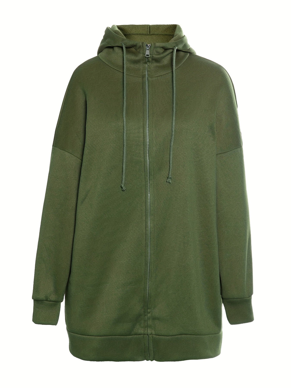 Elarova | Comfort - Extrem bequemer langer Zip-Up-Plüsch-Hoodie mit Kapuze für Damen