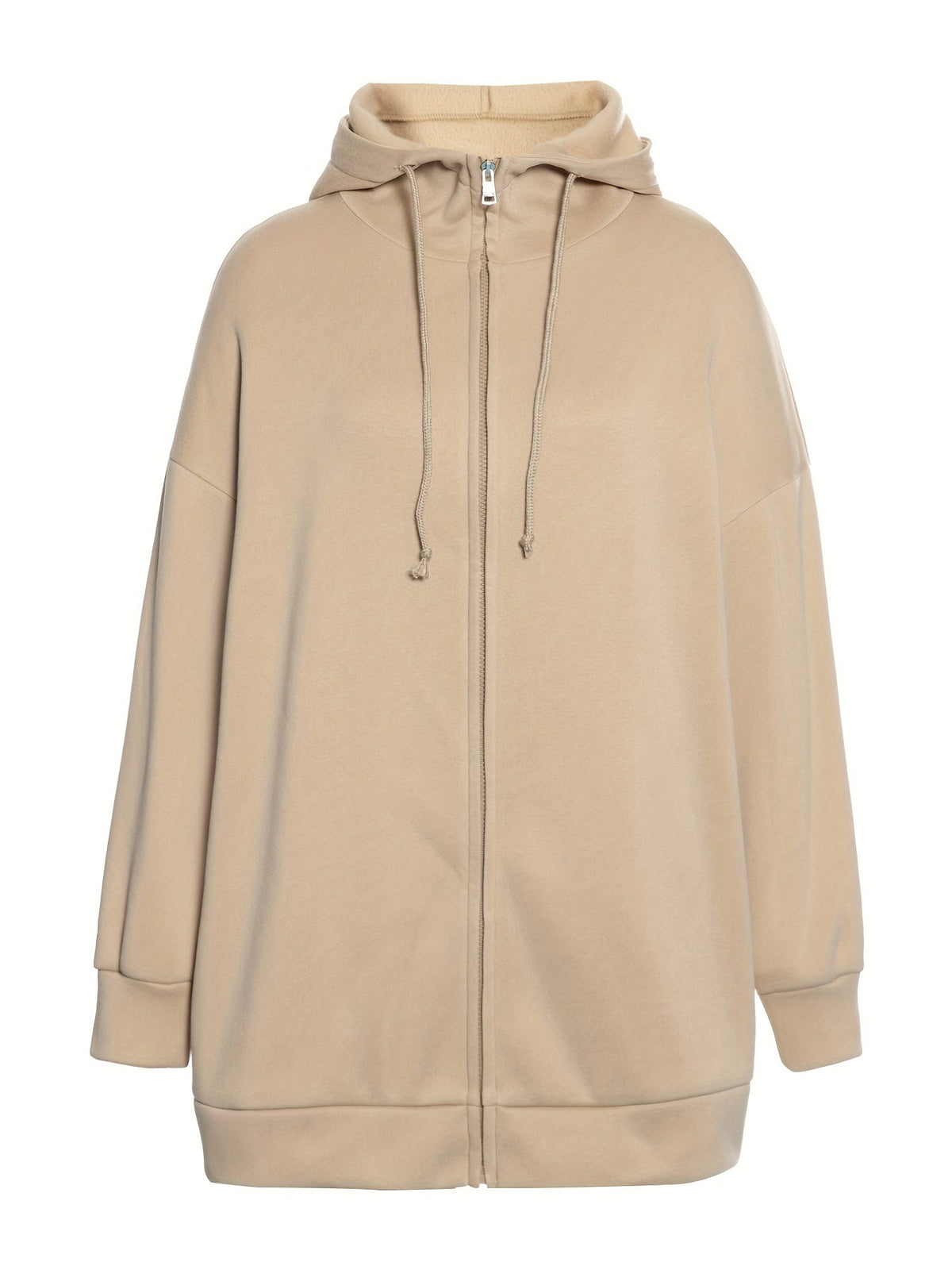 Elarova | Comfort - Extrem bequemer langer Zip-Up-Plüsch-Hoodie mit Kapuze für Damen