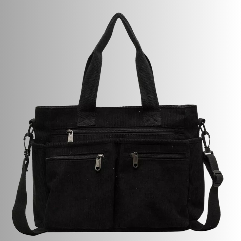 Elarova | Cord Schultertasche Mit Mehreren Taschen Für Damen