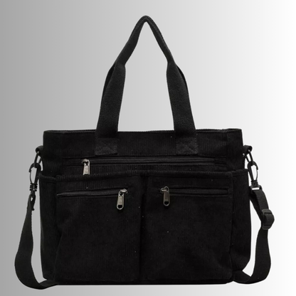 Elarova | Cord Schultertasche Mit Mehreren Taschen Für Damen