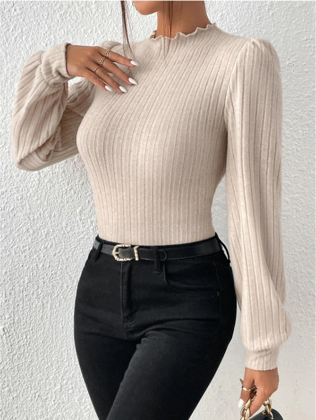 Elarova | CozyKnit geschopptes RollkragenlangarmSweater