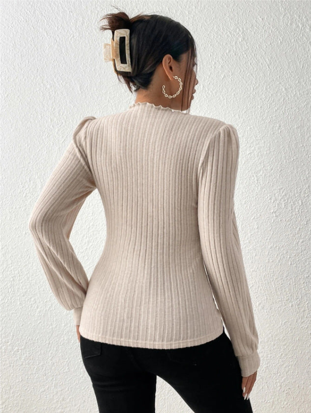 Elarova | CozyKnit geschopptes RollkragenlangarmSweater