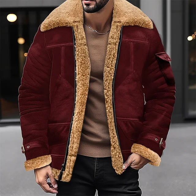 Elarova | Daily Fashion Sherpa-Jacke Für Männer