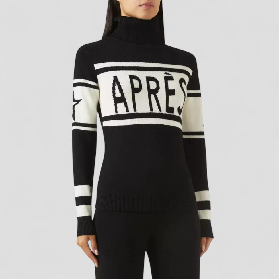 Elarova | Damen Après-Ski Pullover mit Rollkragen Merinowolle