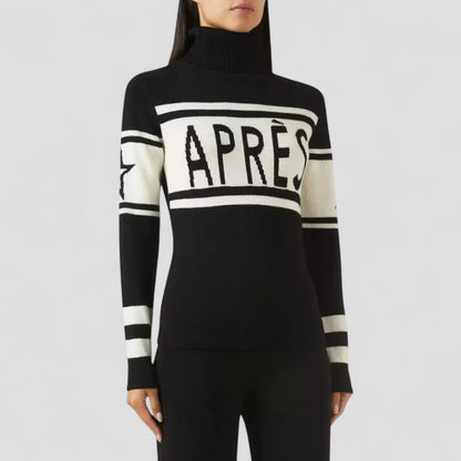 Elarova | Damen Après-Ski Pullover mit Rollkragen Merinowolle