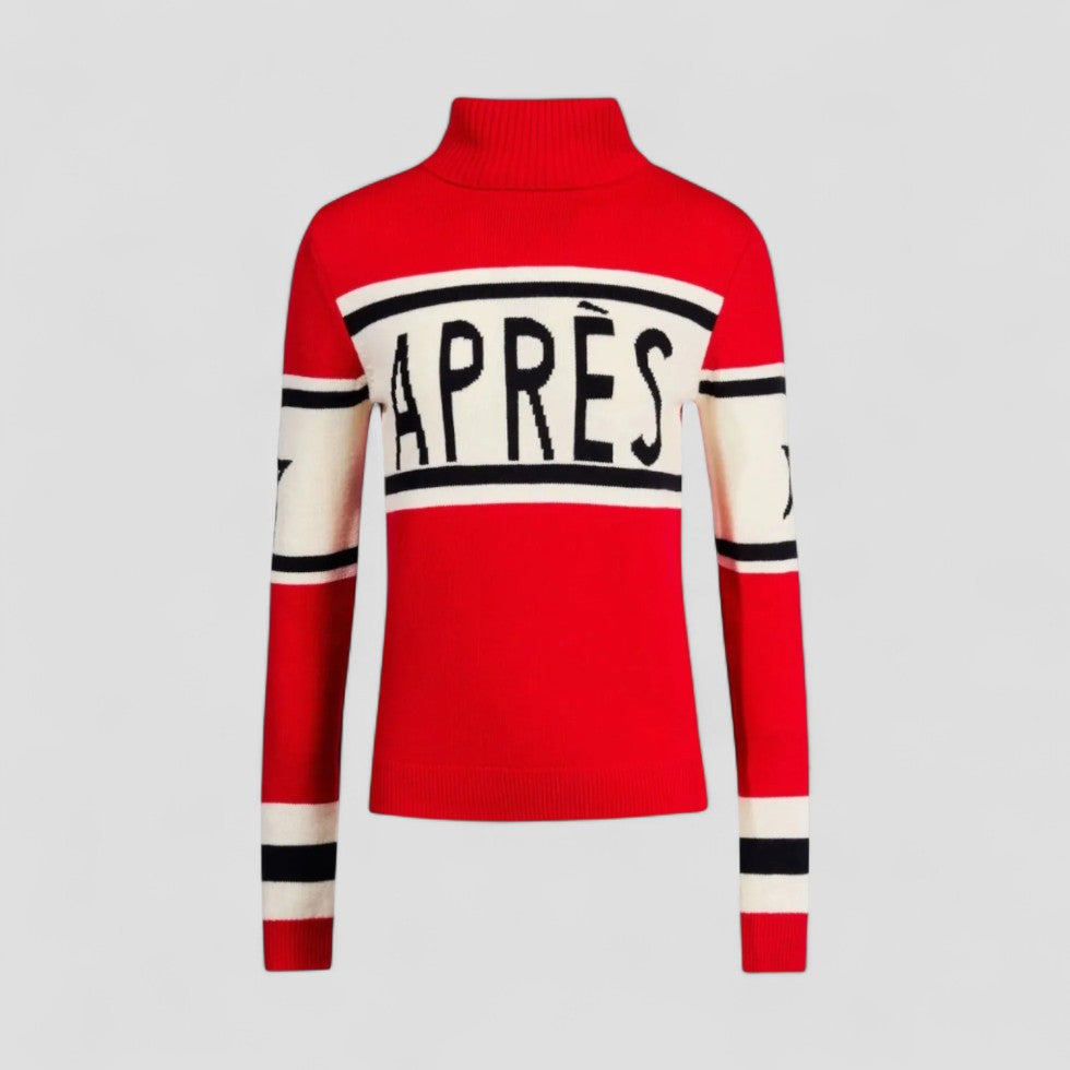 Elarova | Damen Après-Ski Pullover mit Rollkragen Merinowolle