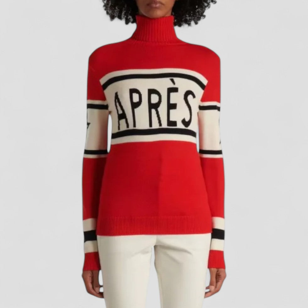 Elarova | Damen Après-Ski Pullover mit Rollkragen Merinowolle