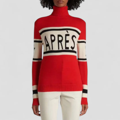 Elarova | Damen Après-Ski Pullover mit Rollkragen Merinowolle