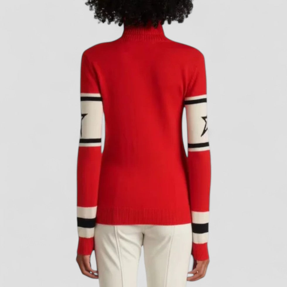 Elarova | Damen Après-Ski Pullover mit Rollkragen Merinowolle