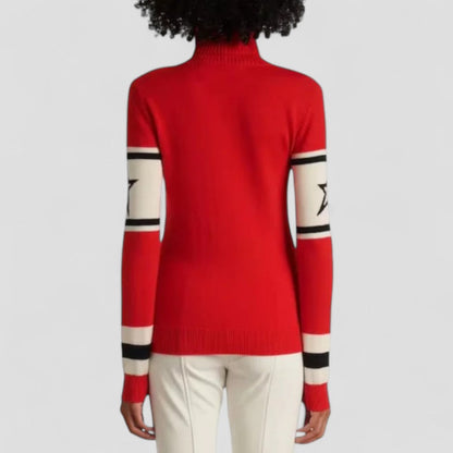 Elarova | Damen Après-Ski Pullover mit Rollkragen Merinowolle