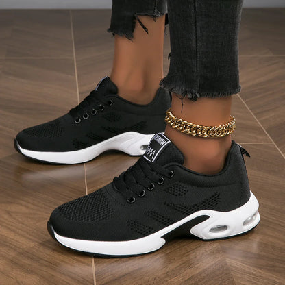 Elarova | Damen Atmungsaktive Leichte Weiße Laufschuhe
