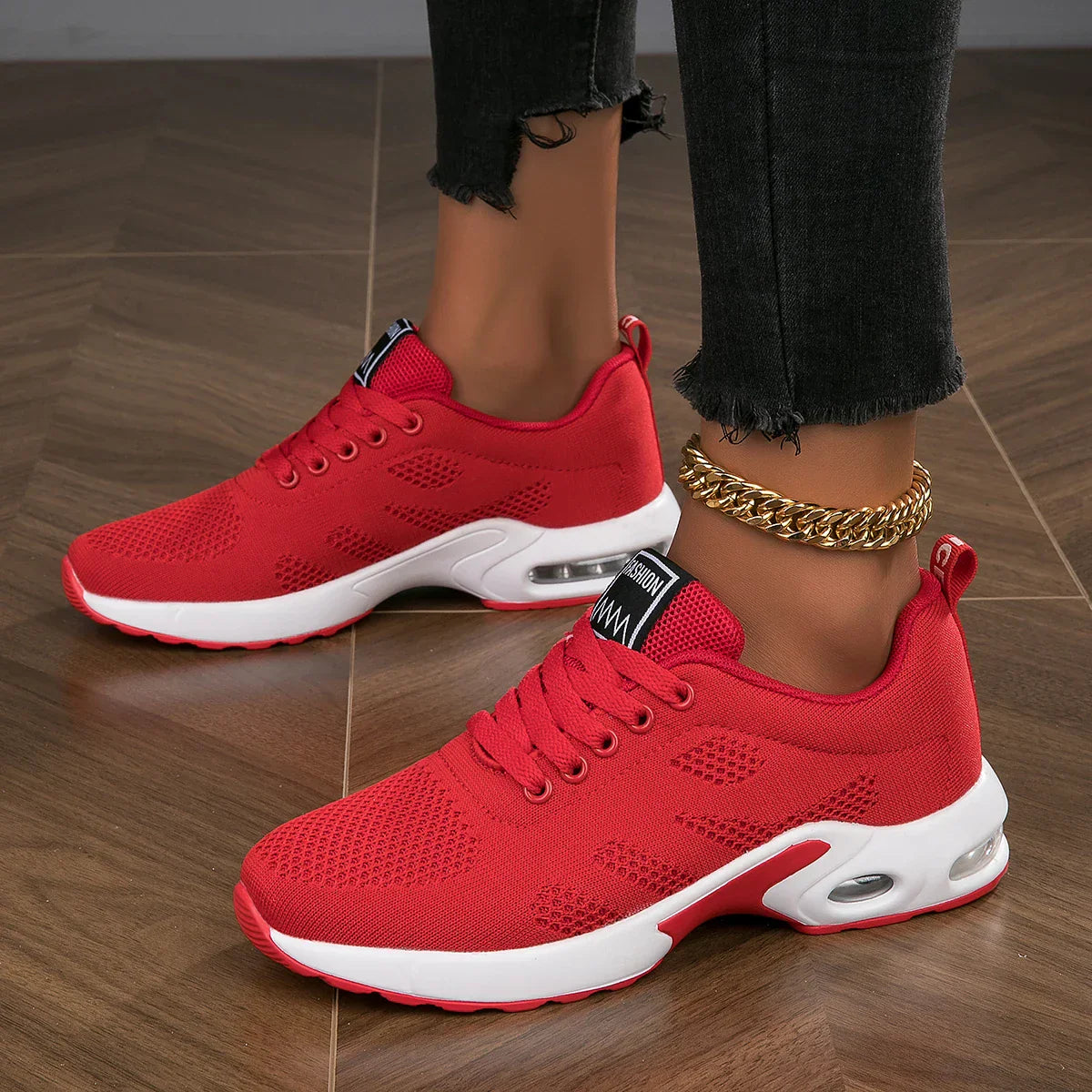 Elarova | Damen Atmungsaktive Leichte Weiße Laufschuhe