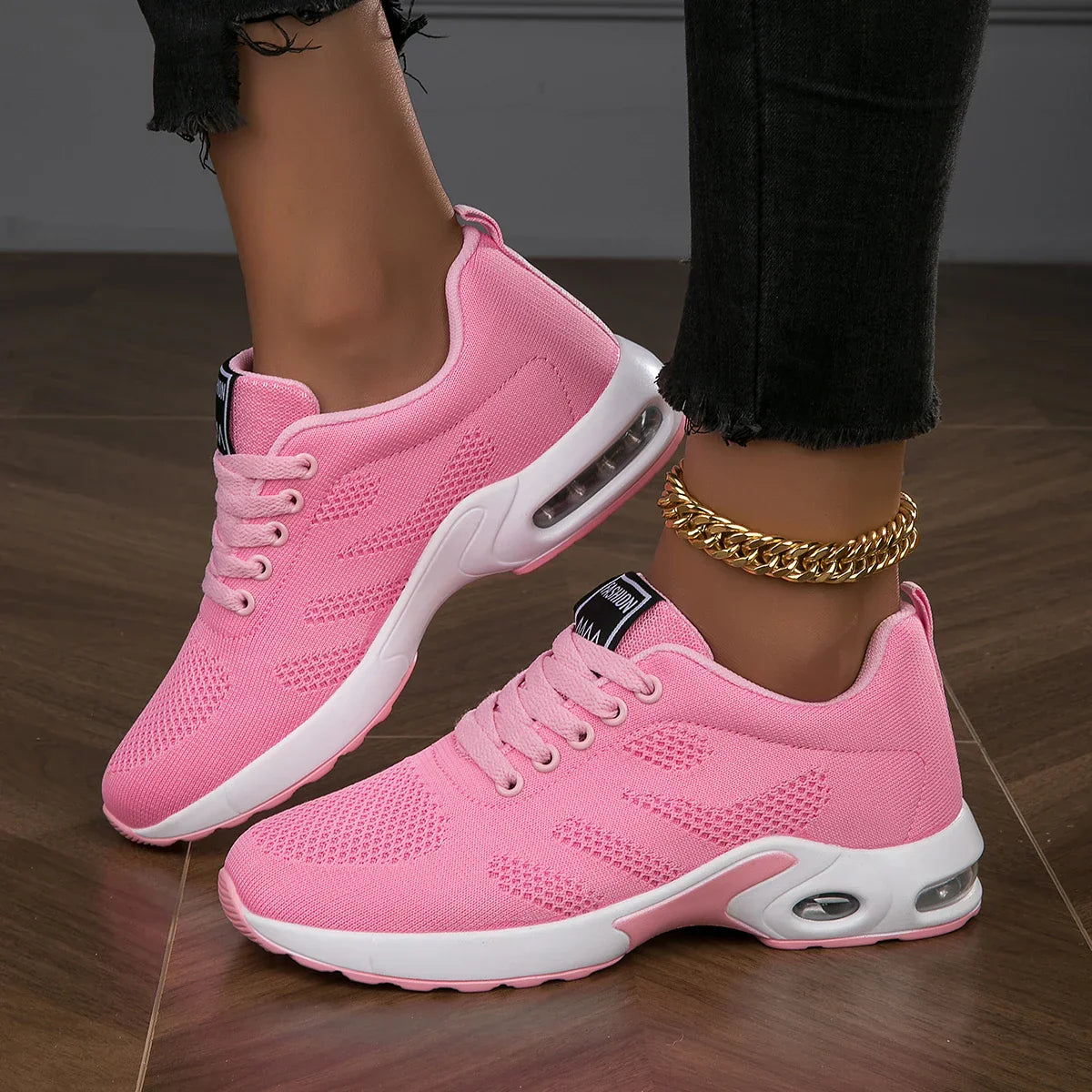 Elarova | Damen Atmungsaktive Leichte Weiße Laufschuhe