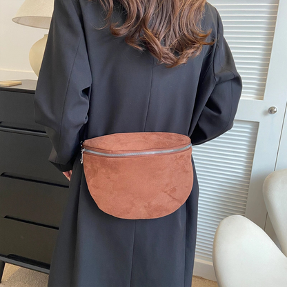 Elarova | Damen Bauchtasche Schwarz Gürteltasche